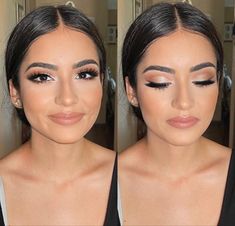 Glam Bride Makeup, Quinceanera Makeup, Wedding Makeup For Brown Eyes, Prom Eye Makeup