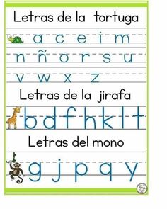 Bilingual Kindergarten, Alphabet Activities Kindergarten, Spanish Classroom Activities, Cursive Writing Worksheets, Dual Language Classroom, Classroom Anchor Charts, Preschool Writing, Teaching Time, Math Activities Preschool