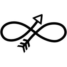 an infinite sign with an arrow pointing to the right and left directions in black on a white background