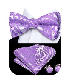 PRICES MAY VARY. Including 1 pretied Bow Tie + 1 Pocket Square + 1 pair cufflinks Adjustable bow tie which longest strap is 18.9inches and the shortest is 10.6inches Bowtie Length is 4.5inches and Width is 2.4inches Pocket Square: 9.5inches*9.5inches(24CM*24CM) Great Service: Any unsatisfactory can be contacted and proper solution will be provided by a professional friend which specialised in bowties for more than 20 years. silk bowtie Tie Pattern, Silk Bow Ties, Butterfly Knot, Pre Tied Bow Tie, Bow Tie Set, Party Dinner, Cufflink Set, Valentine Birthday, Cufflinks Wedding