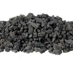 a pile of coal is shown against a white background