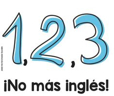 the number twenty thirteen is shown in blue and black lettering, which reads 123 no mas ingles