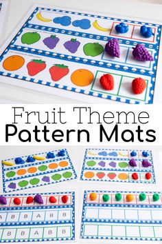 an image of fruit theme pattern mats