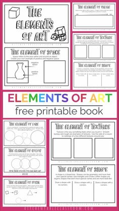 the elements of art printable book for kids