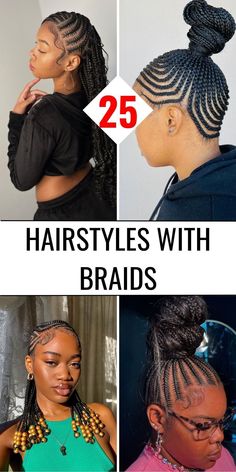 Creative Braid Styles for Headbands You’ll Love Long Black Ponytail, Braid With Beads, Braids For Wedding, Half Up Half Down Braid, Creative Updos, Hair With Curls, Braids And Curls, Side Cornrows, Halo Braids