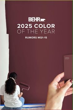 Bring new energy to your space with Rumors, our 2025 Color of the Year, the perfect shade to ignite your passion for color. Laundry Room Wall Paint, Room Wall Paint Ideas, Behr Color Of The Year, Room Wall Paint, House Color Palettes, Kitchen Color