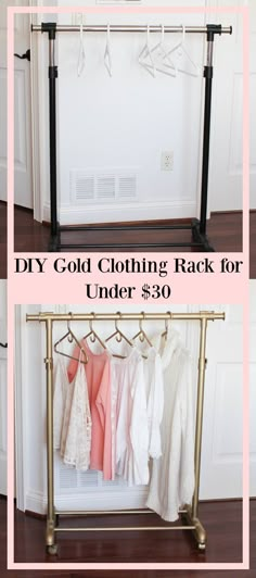 the diy gold clothing rack for under 30