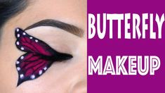 Halloween Makeup Butterfly, Butterfly Halloween Makeup, Butterfly Makeup Tutorial, Butterfly Eyeshadow, Diy Butterfly Costume, Eyeshadow Looks Step By Step, Easy Halloween Makeup, Butterfly Halloween, Butterfly Makeup