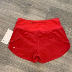 High Rise, 4inch Inseam. Brand New With Tags. No Defects Lululemon Red Shorts, Lululemon Outfit Fashion, Lululemon Outfit, Red Lululemon, Lululemon Speed Up Shorts, Lululemon Outfits, Lululemon Hotty Hot Shorts, Hotty Hot Shorts, Shorts Lululemon