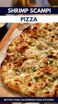 a pizza sitting on top of a wooden cutting board