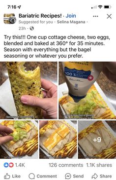 the instructions for how to make an egg and cheese burrito sandwich on instagram