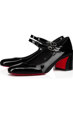 Christian Louboutin Miss Jane Pump (Women) | Nordstrom Mary Jane Pumps, Swag Shoes, Fabric Gift Bags, Fabric Gifts, Gilmore Girls, Black Fits, Women's Pumps, Designer Shoes, Patent Leather