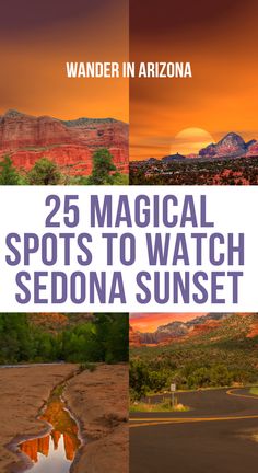 the cover of 25 magic spots to watch sedona sunset