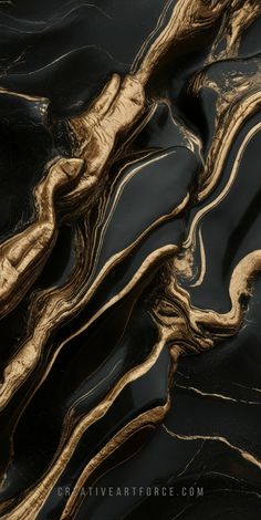 an abstract black and gold marble background