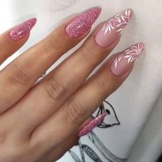 Clear Glitter Nails, Deluxe Nails, Nail Art Designs Images, Art Deco Nails, Wow Nails, Classy Nail Designs, Spring Nail Designs, Girly Acrylic Nails, Brighter Days