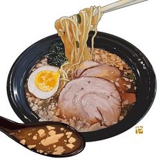 an image of a plate of food with chopsticks and eggs on the side