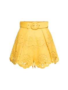 Find ZIMMERMANN Pop Linen Embroidered Shorts on Editorialist. Front button and concealed zip closure . Includes adjustable buckle belt . All over pattern placement may vary. Two front pockets. Model is wearing a size0 Versace Brand, All Over Pattern, Embroidered Shorts, Flat Espadrilles, Swim Accessories, Buckle Belt, Shearling Jacket, Heeled Loafers, Ski Wear