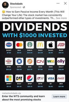 the twitter ad for dividends with $ 100 invested