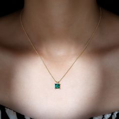 Product Details Emerald is known for its Elegance. The Solitaire Pendant is embellished with 6 MM Princess Cut Lab Created Emerald with a 14K Solid Gold Bail in 4 Prong Setting is a must have Party Wear Jewelry. Product Information SKU SHP-PENDANT082019417 Length 9 mm Width 6.8 mm Weight 3.12 gm (Approximate) LAB CREATED EMERALD INFORMATION No.of Stones 1 Pieces Total Weight 1.20 Carat (Approximate) Dimension(approx) Princess Cut-6X6 mm-1 Pcs Color Green Cut Brilliant Shape Princess Cut Setting Lab Created Emerald, Pendant For Women, Emerald Necklace, Signature Jewelry, Solitaire Pendant, Timeless Jewelry, Kurta Designs, Pendant Design, Conflict Free Diamonds