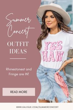 Summer is the perfect time for concerts and festivals which means you need something to wear! If you are looking for the perfect summer concert ideas, let me show you some of my favorites! Rhinestones and fringe are big, cowboy boots and hats and country chic are all the rage. Check out the blog for more and don't miss the discount code! 😉 Concert Edit, Cute Concert Outfits