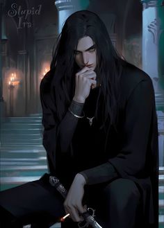 Male Vampire, Male Fairy, Hot Vampires, Vampire Art, Comic Manga, Romance Art, Fantasy Male, Beautiful Dark Art, Long Black Hair