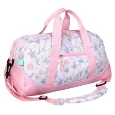 Make packing for sleepovers, sports practices, and weekends at grandmas a breeze with JumpOff Jo's Overnighter Duffel Bag for boys and girls! The spacious interior means your child can pack the essentials and then some, while the exterior zippered compartment conveniently stores the most important items so that your child can access them in a flash. Each Overnighter Duffel Bag is made with a durable exterior fabric and a fully lined interior. The Overnighter Duffel Bag comes complete with two a Sporty Pink Bags For Overnight Trips, Sporty Pink Bag For Overnight Trips, Pink Sporty Duffle Bag For School, Sporty Pink Duffle Bag For School, White Sporty Travel Bag For School, Sporty White Travel Bag For School, Sporty White Duffle Bag For School, Nap Mat Covers, Pillow Lounger