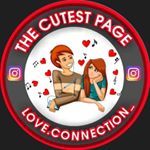 the cutest page love connection logo with two people sitting on top of each other