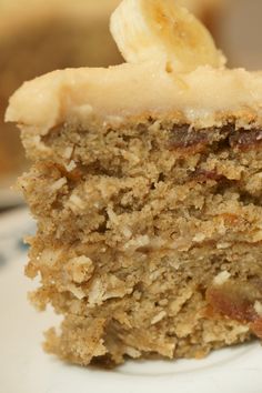 a piece of cake on a plate with a bite taken out of the top one