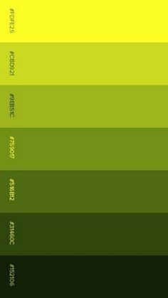 the color chart is green and yellow