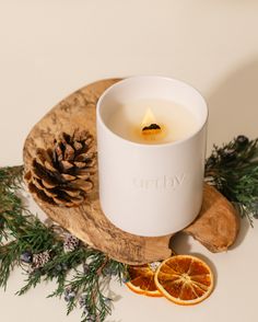 Light up any room with our collection of nontoxic scented coconut wax candles.Made with a clean-burning blend of coconut and vegetable waxes and phthalate-free fragrance oils, you can rest easy knowing you and your family are breathing in only safe ingredients. Each candle burns for about 70 hours. Our 14 oz candles, made with clean ingredients, deliver a sophisticated touch to your holiday celebrations. Each candle features scents such as spiced cinnamon, crisp pine, or warm vanilla, creating a Cinnamon Crisp, Cinnamon Candles, Cinnamon Candle, Hinoki Wood, Coconut Candle, Coconut Wax Candles, Fragrance Samples, Winter Candle, Clean Fragrance