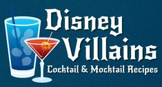 the logo for disney villain's cocktail and cocktail recipes