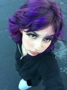 Purple Short Hair Aesthetic, Bleached Purple Hair, Short Purple Hairstyles, Purple Hair Dye Ideas Short Hair, Purple Hair Styles For Short Hair, Hairstyles For Short Hair Dyed, Cute Dyed Hair Ideas For Short Hair, Purple Hair Inspo Aesthetic, Purple Hair Highlights Wolfcut