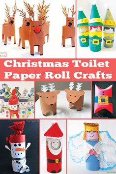 christmas toilet paper roll crafts are featured in this book, with instructions for making them