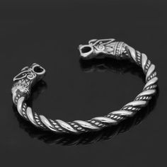 Mens Norse Viking Wolf Head Cuff Bracelet Punk Rock Jewelry Stainless Steel | eBay Viking Wolf, Biker Bracelet, Vintage Cuff Bracelet, Nordic Vikings, Bracelet Viking, Dragon Bracelet, Viking Bracelet, Norse Vikings, Wolf Head