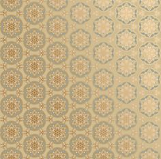 two different patterns on a beige and blue background, one has an intricate design in the middle