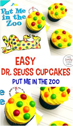 easy dr seuss cupcakes put me in the zoo