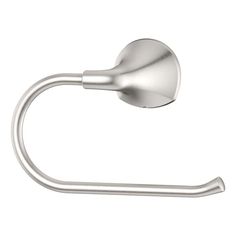 a chrome towel ring on a white background