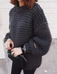 Sweaters Online, Knit Fashion, Knitting Inspiration, Winter Sweaters, Sweaters Oversized, Crochet Sweater, Cozy Sweaters, Sleeve Sweater