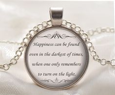 "A beautiful handmade pendant made with a glass dome to magnify and enhance the image underneath. The necklace measures 1\" in diameter and comes with a 24\" link chain." Silver Quotes, Motivational Jewelry, Paris Jewelry, Romantic Necklace, Necklace Quotes, Mae West, Friend Jewelry, Calvin Harris, Jewelry Quotes