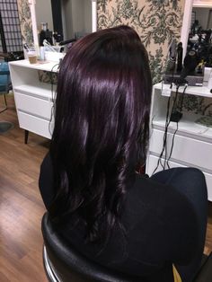 Purple Tinted Hair, Violet Hair Colors, Dark Purple Hair, Aveda Hair, Violet Hair