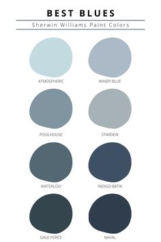 the best blue paint colors for walls and floors in different shades, from dark to light gray