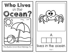 an ocean themed book with the words who lives in the ocean?