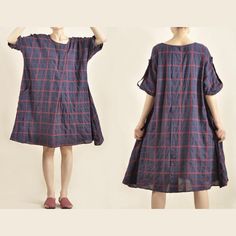 Grid plus size Sundress cotton dress oversizeThis dress is made of cotton linen fabric, soft and breathy, suitable for summer, so loose dresses to make you comfortable all the time.Measurement: M Length:90cm//35.4" Bust:120cm//47.2" Sleeve:34cm//13.4" Hem:220cm//86.6" L Length:91cm//35.8" Bust:124cm//48.8" Sleeve:35cm//13.8" Hem:221cm//87" XL Length:92cm//36.2" Bust:128cm//50.4" Sleeve:36cm//14.2" Hem:222cm//87.4" XXL Length:93cm//36.6" Bust:132cm//52" Sleeve:37cm//14.6" Hem:223cm//87.8"Material Plus Size Sundress, Dresses To Make, Loose Dresses, Cotton Linen Fabric, Loose Dress, Cotton Dress, Cotton Dresses, Linen Fabric, Cotton Linen