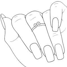 a hand with two fingers and a ring on it