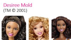 three barbie dolls with different hair styles