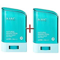 [ 1+1 ] AHC Natural Perfection Double Shield Sun Stick 22g SPF50+ PA++++ A.H.C Sunscreen For Acne Prone Skin, Stick Sunscreen, Korean Sunscreen, Sunscreen Stick, Physical Sunscreen, Chemical Sunscreen, Best Sunscreens, Citrus Fragrance, Skin Redness