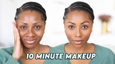 Very Natural Makeup Look Black Women, Natural African American Makeup, Simple Makeup For Beginners Step By Step, Makeup Routine For Black Women, Quick Work Makeup Simple, Simple Makeup Black Women Natural, How To Apply Basic Makeup, Eye Makeup Black Women Tutorial, Natural Look Makeup For Black Women