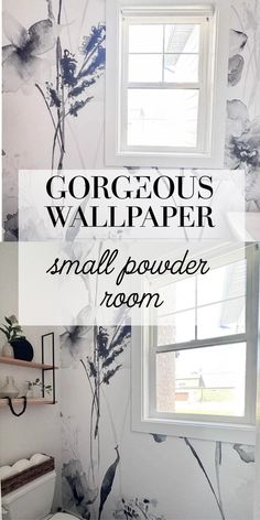 small powder room wallpaper Wallpaper Small Space, Bathrooms With Wallpaper, Striking Wallpaper, Bath Paint