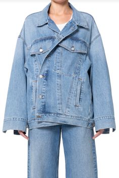 AGOLDE | Wayne Denim Jacket Corset Crop Top, Scarf Top, Oversized Denim Jacket, Frankies Bikinis, Skirt Jumpsuit, Crop Top Sweater, Blazer Coat, Summer Tops, Vest Dress