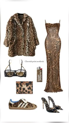 Leopard Print Trend 2024, Leo Fashion Aesthetic, Cheetah Print Coat Outfits, Leopard Print Outfits Aesthetic, Cheetah Print Aesthetic, Print Coat Outfit, Leopard Print Halloween, Rich Outfits Classy, Samba X Wales Bonner